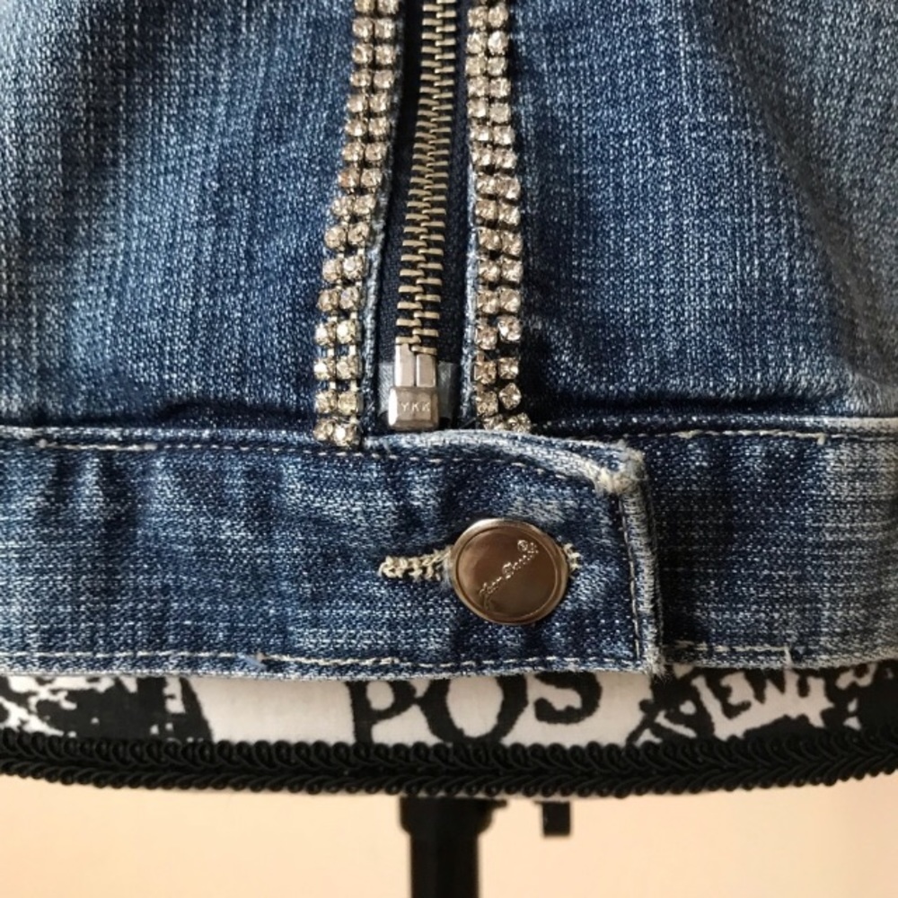 Jean Darrot Rhinestone Denim Jacket - Picture 7 of 8